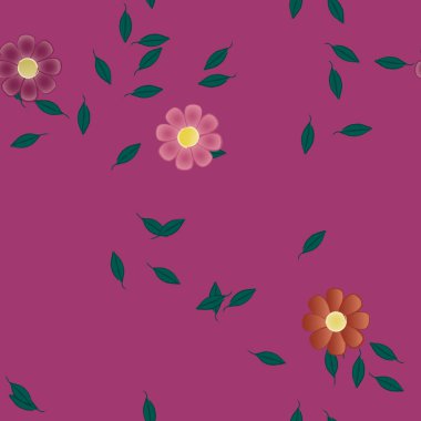 Yaprakları pürüzsüz arkaplan, vektör illüstrasyonu