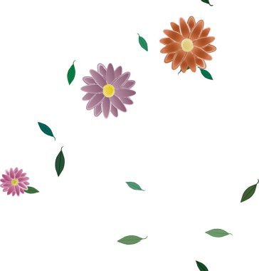 Yaprakları pürüzsüz arkaplan, vektör illüstrasyonu