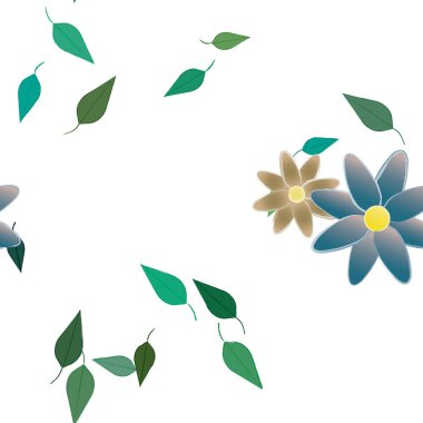 Yaprakları pürüzsüz arkaplan, vektör illüstrasyonu