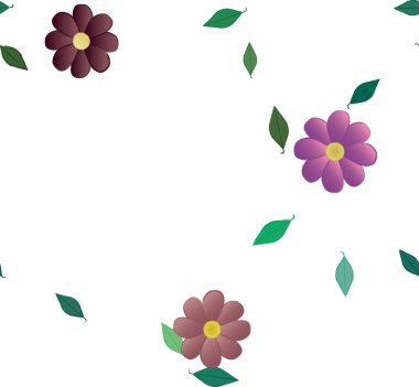 Yaprakları pürüzsüz arkaplan, vektör illüstrasyonu