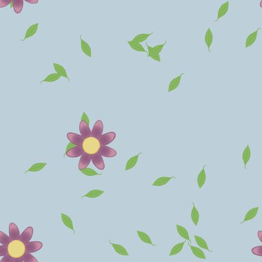 Yaprakları pürüzsüz arkaplan, vektör illüstrasyonu