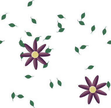 Yaprakları pürüzsüz arkaplan, vektör illüstrasyonu