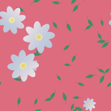 Yaprakları pürüzsüz arkaplan, vektör illüstrasyonu 