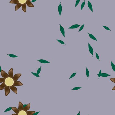 Yaprakları pürüzsüz arkaplan, vektör illüstrasyonu 