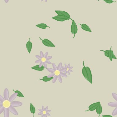 Yaprakları pürüzsüz arkaplan, vektör illüstrasyonu 