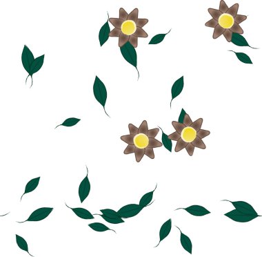 Çiçeksiz arka plan, vektör illüstrasyonu