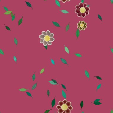 Yaprakları pürüzsüz arkaplan, vektör illüstrasyonu