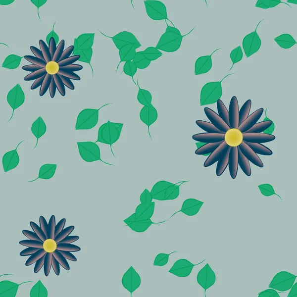 Schöne Florale Nahtlose Hintergrund Vektorillustration — Stockvektor