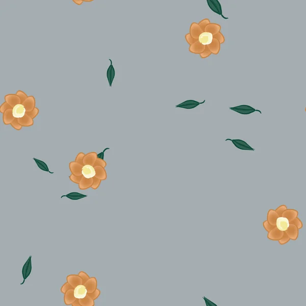 Fundo Sem Costura Floral Bonito Ilustração Vetorial — Vetor de Stock