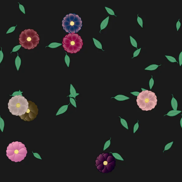 Hermoso Fondo Sin Costura Floral Ilustración Vectores — Vector de stock