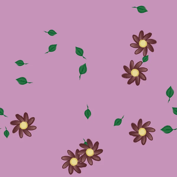 Schöne Florale Nahtlose Hintergrund Vektorillustration — Stockvektor