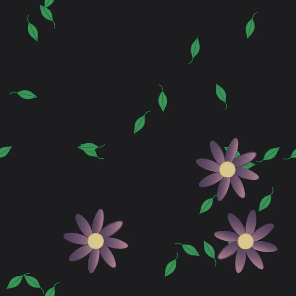 Fundo Sem Costura Floral Bonito Ilustração Vetorial — Vetor de Stock