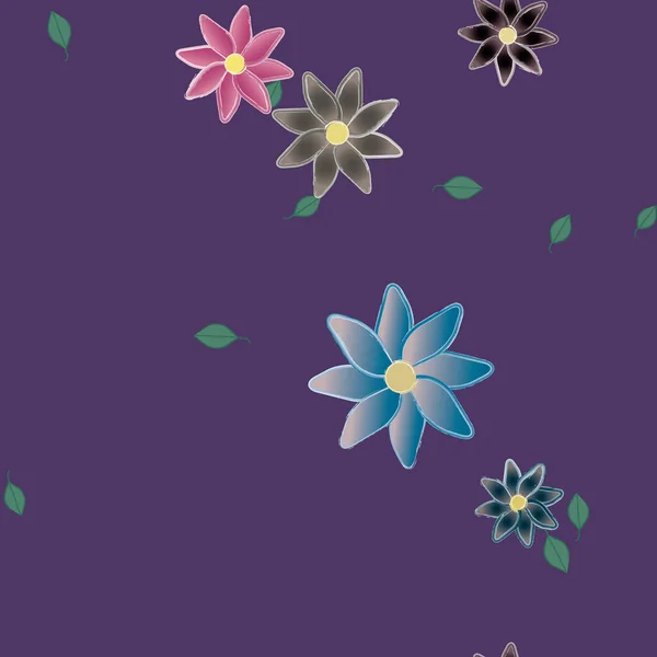 Beau Fond Floral Sans Couture Illustration Vectorielle — Image vectorielle