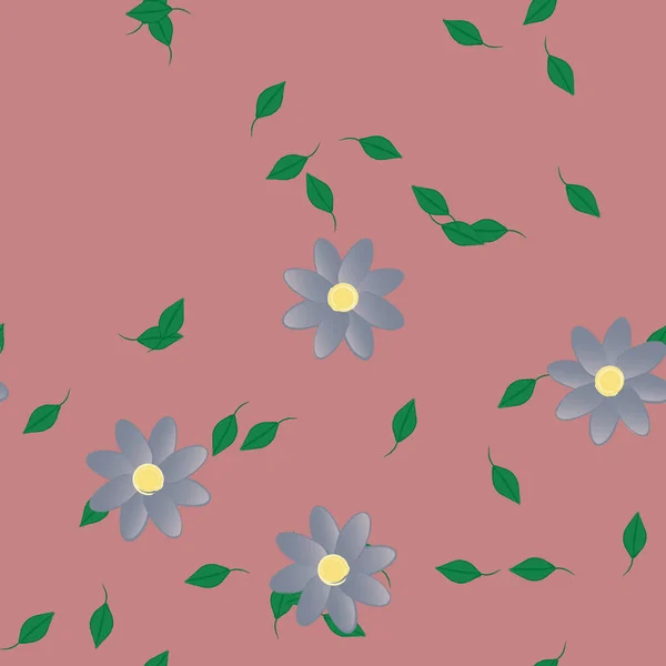 Fundo Sem Costura Floral Bonito Ilustração Vetorial — Vetor de Stock