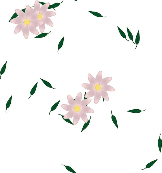 Schöne Florale Nahtlose Hintergrund Vektorillustration — Stockvektor