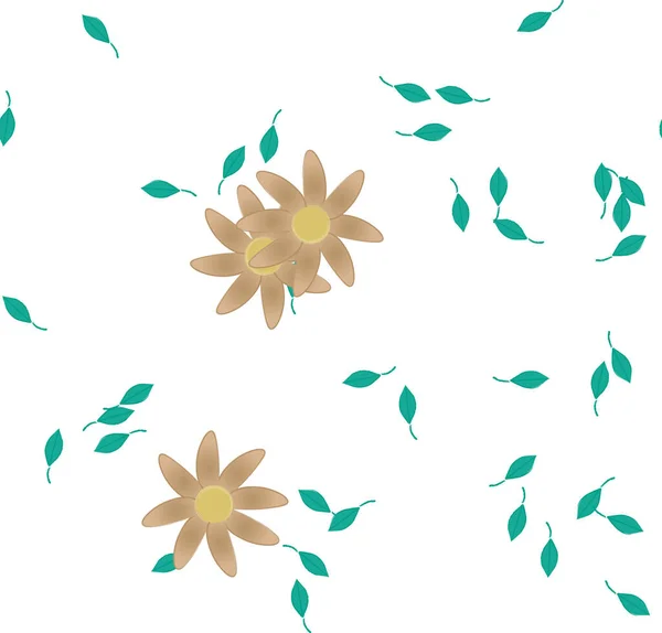 Schöne Florale Nahtlose Hintergrund Vektorillustration — Stockvektor