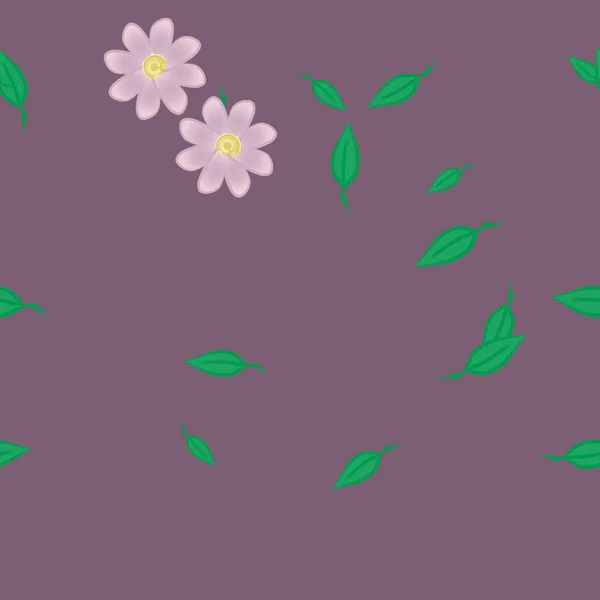 Fundo Sem Costura Floral Bonito Ilustração Vetorial — Vetor de Stock