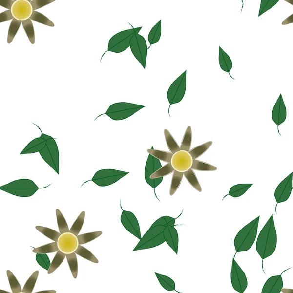 Schöne Florale Nahtlose Hintergrund Vektorillustration — Stockvektor