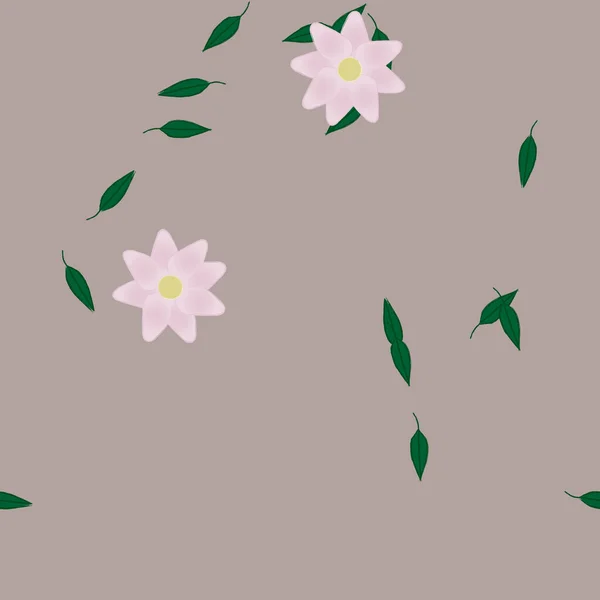 Vacker Blommig Sömlös Bakgrund Vektor Illustration Blommor — Stock vektor