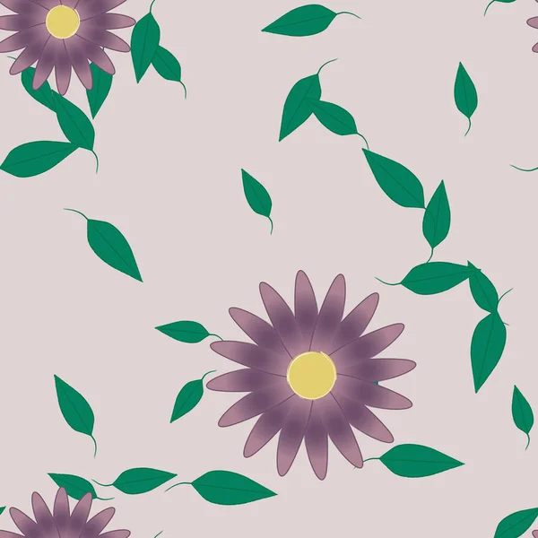 Schöne Florale Nahtlose Hintergrund Vektorillustration — Stockvektor