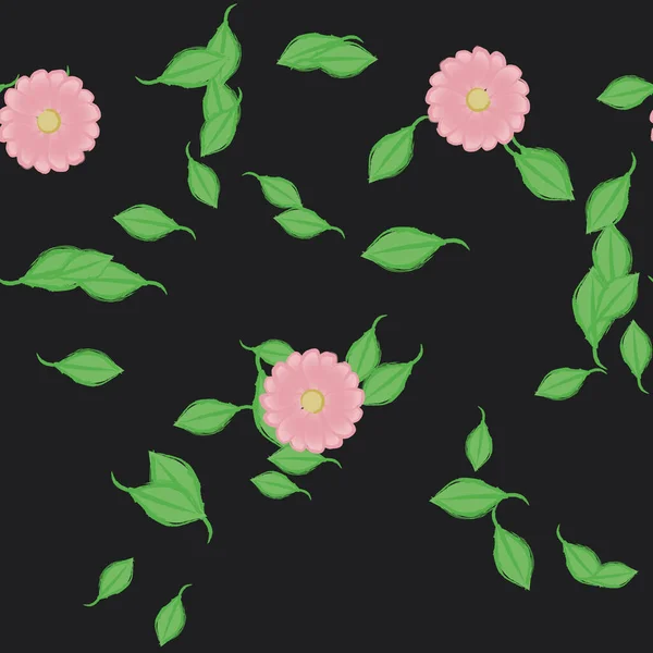 Beau Fond Floral Sans Couture Illustration Vectorielle — Image vectorielle