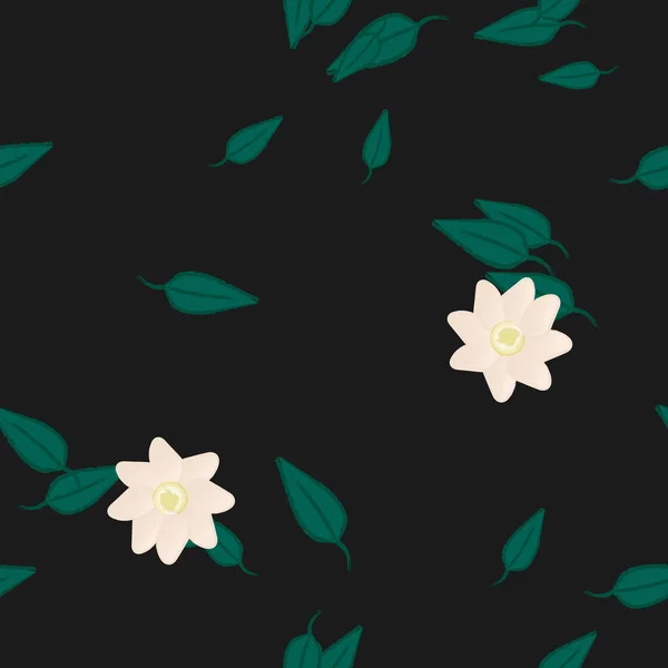 Fundo Sem Costura Floral Bonito Ilustração Vetorial —  Vetores de Stock