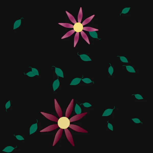 Fundo Sem Costura Floral Bonito Ilustração Vetorial — Vetor de Stock