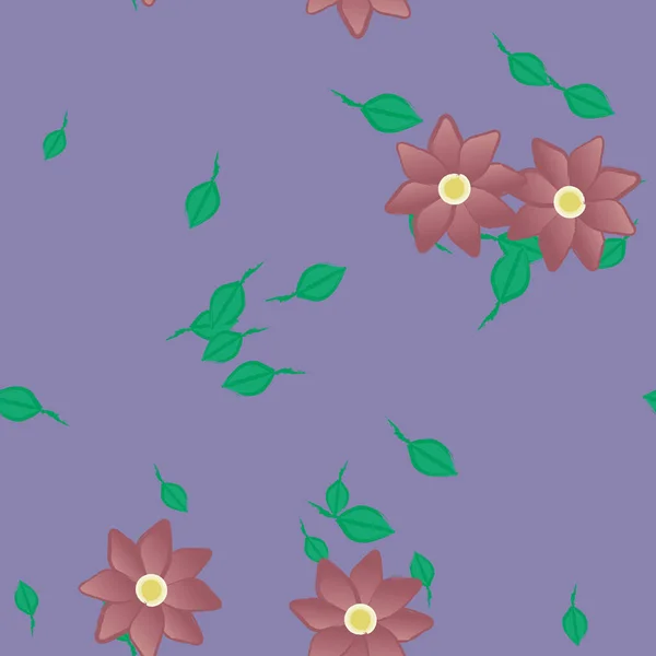 Fundo Sem Costura Floral Bonito Ilustração Vetorial — Vetor de Stock