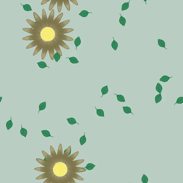 Beautiful Floral Seamless Background Vector Illustration — Stock Vector