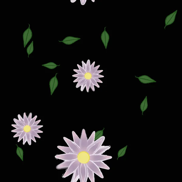 Hermoso Fondo Sin Costura Floral Ilustración Vectores — Vector de stock