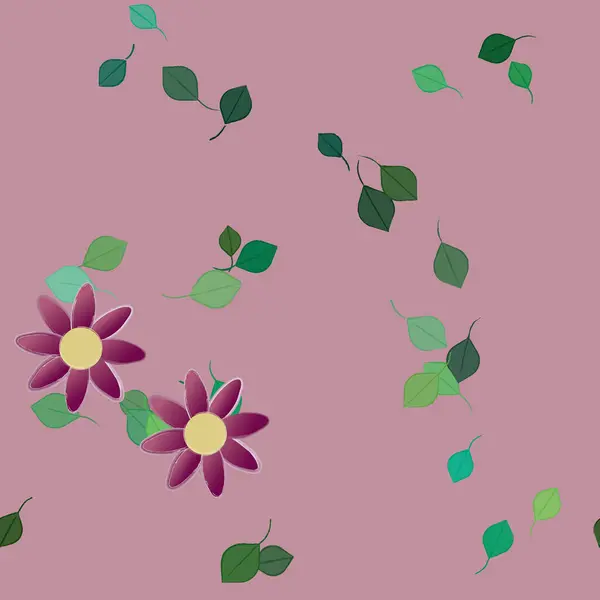 Beau Fond Floral Sans Couture Illustration Vectorielle — Image vectorielle