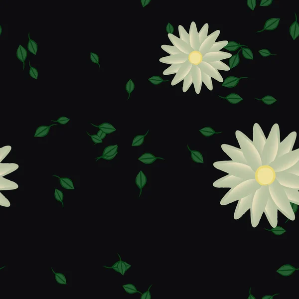 Fundo Sem Costura Floral Bonito Ilustração Vetorial — Vetor de Stock