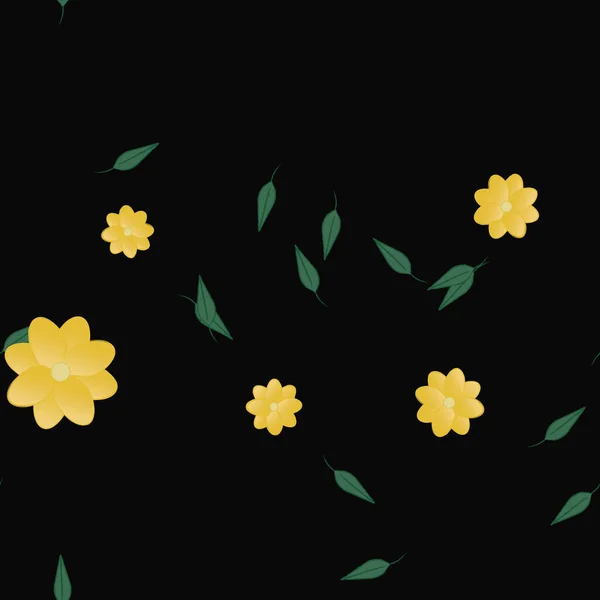 Beautiful Floral Seamless Background Vector Illustration — Stock Vector