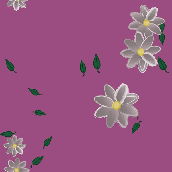 Fundo Sem Costura Floral Bonito Ilustração Vetorial —  Vetores de Stock