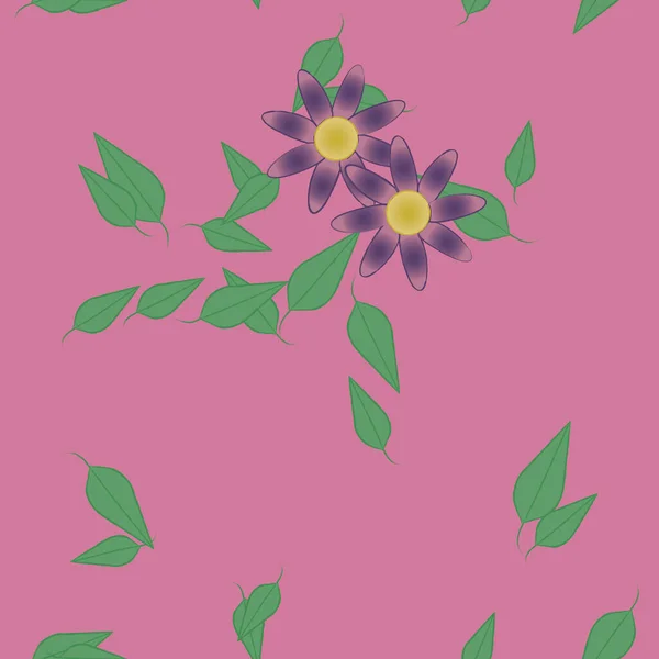 Fundo Sem Costura Floral Bonito Ilustração Vetorial — Vetor de Stock