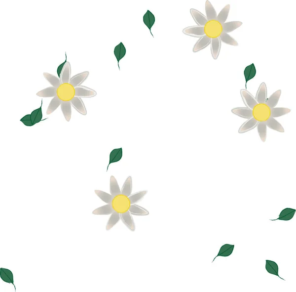 Fundo Sem Costura Floral Bonito Ilustração Vetorial — Vetor de Stock