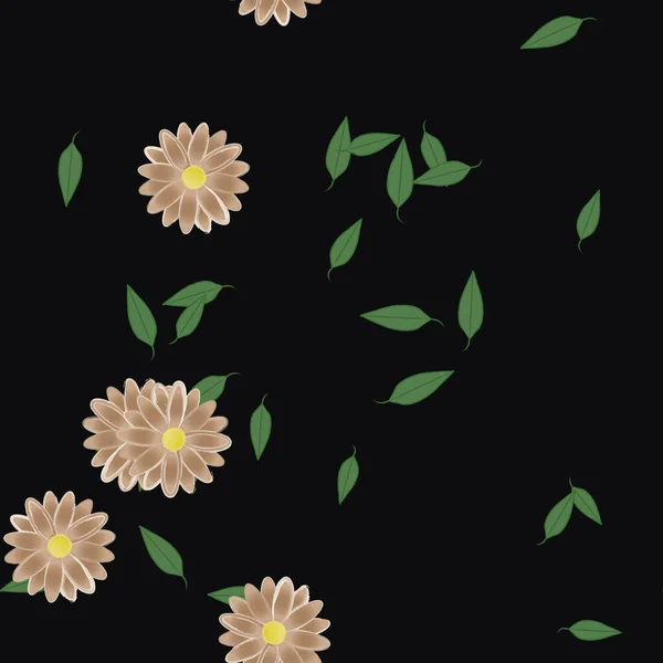 Fundo Sem Costura Floral Bonito Ilustração Vetorial —  Vetores de Stock