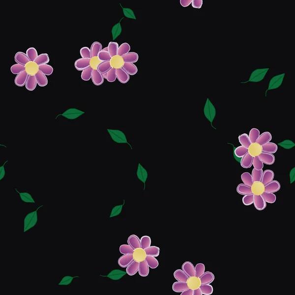 Schöne Florale Nahtlose Hintergrund Vektorillustration — Stockvektor