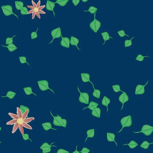 Hermoso Fondo Sin Costura Floral Ilustración Vectores — Vector de stock