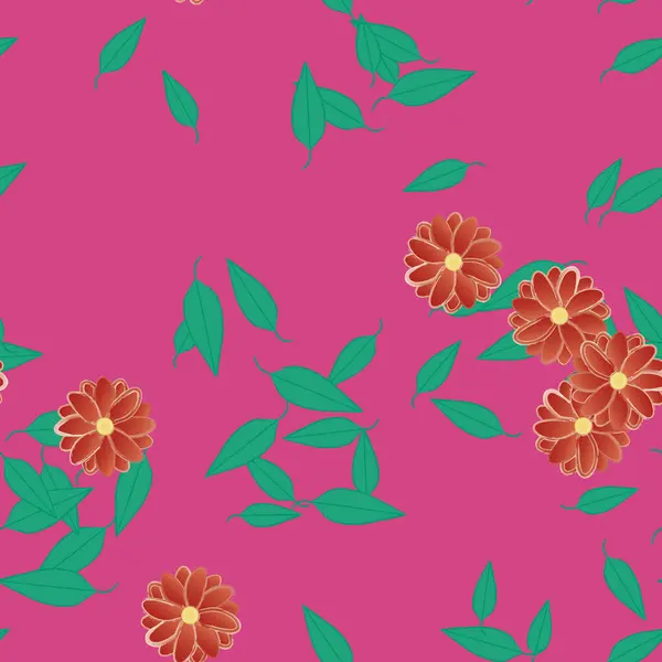 Beau Fond Floral Sans Couture Illustration Vectorielle — Image vectorielle