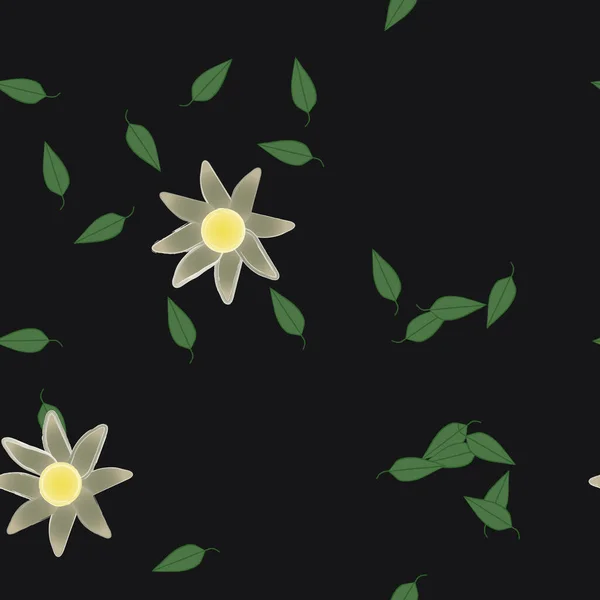 Hermoso Fondo Sin Costura Floral Ilustración Vectores — Vector de stock