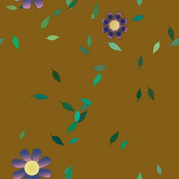 Fundo Sem Costura Floral Bonito Ilustração Vetorial —  Vetores de Stock