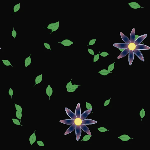 Hermoso Fondo Sin Costura Floral Ilustración Vectores — Vector de stock