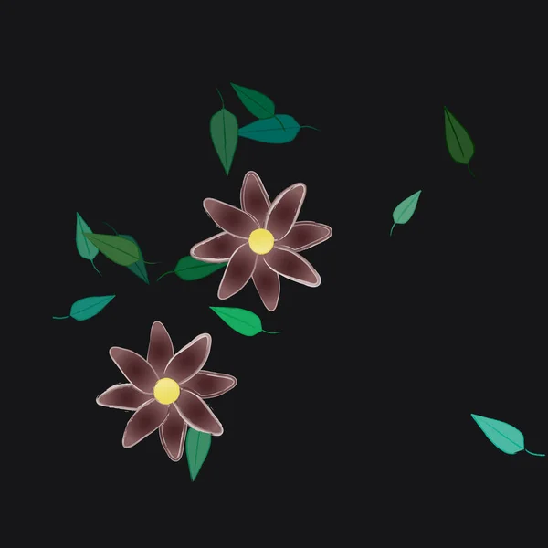 Frumos Fundal Floral Fără Sudură Ilustrație Vectorială Flori — Vector de stoc