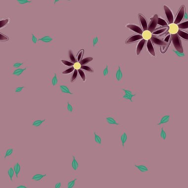 Yaprakları pürüzsüz arkaplan, vektör illüstrasyonu