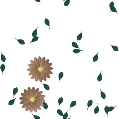 Yaprakları pürüzsüz arkaplan, vektör illüstrasyonu