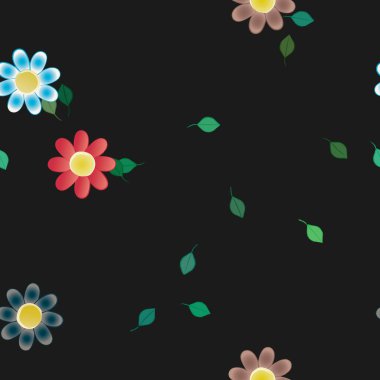 Çiçeksiz arka plan, vektör illüstrasyonu