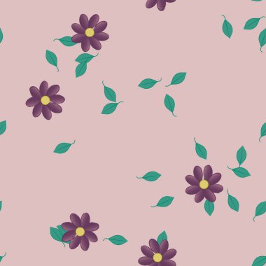 Yaprakları pürüzsüz arkaplan, vektör illüstrasyonu