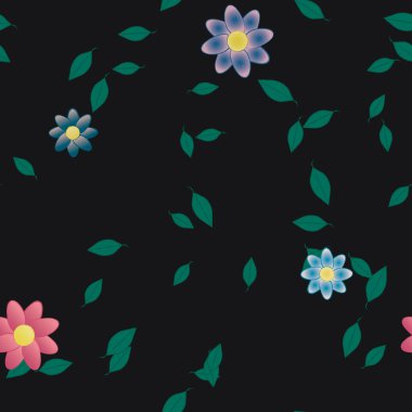 Yaprakları pürüzsüz arkaplan, vektör illüstrasyonu