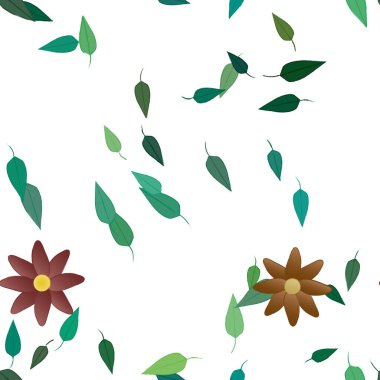 Yaprakları pürüzsüz arkaplan, vektör illüstrasyonu 